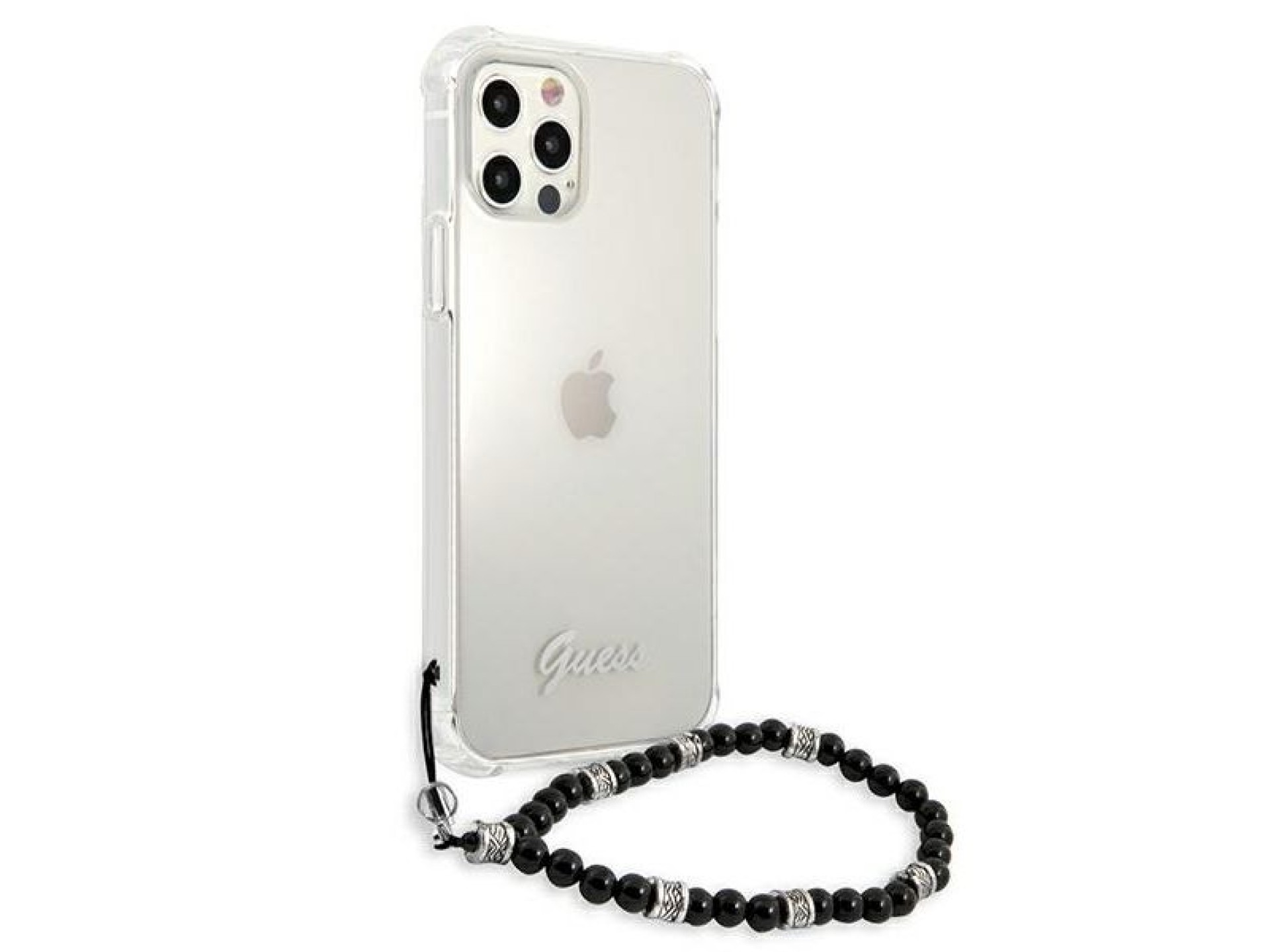 Capa rígida transparente Guess GUHCP12LKPSBK para iPhone 12 Pro Max 6.7