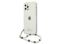 Capa rígida transparente Guess GUHCP12MKPSWH para iPhone 12/12 Pro de 6,1" na cor branca perolada Capa rígida transparente Guess GUHCP12MKPSWH para iPhone 12/12 Pro de 6,1" na cor branca perolada