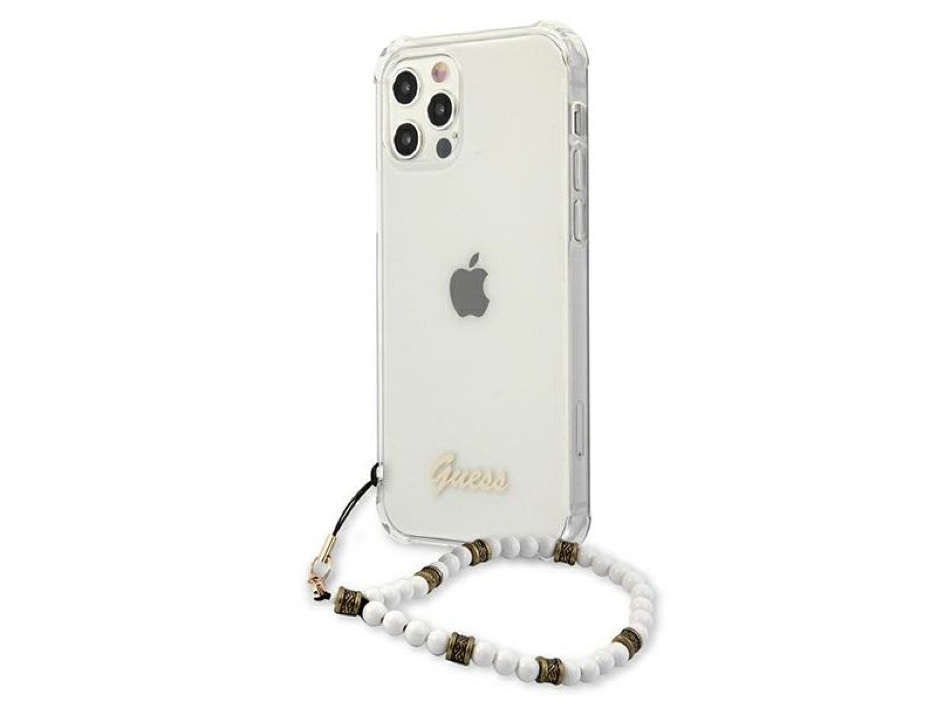 Capa rígida transparente Guess GUHCP12MKPSWH para iPhone 12/12 Pro de 6,1