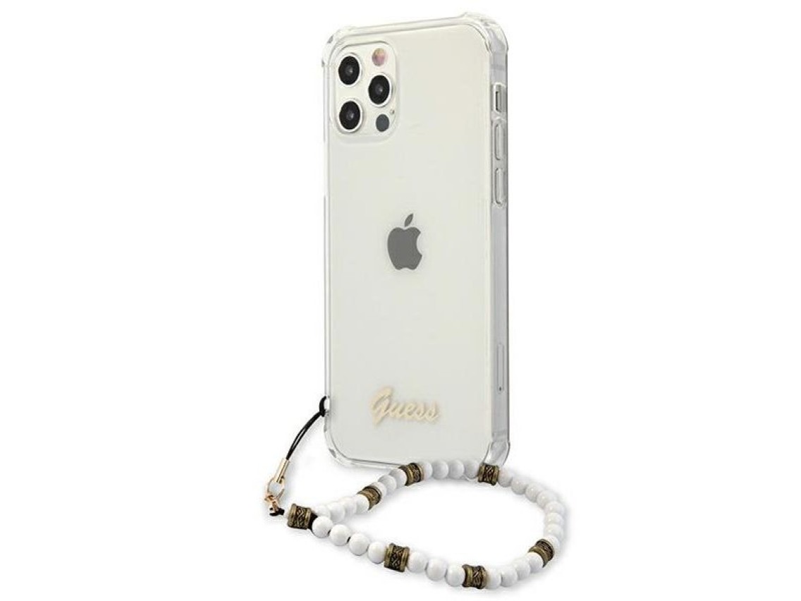 Guess GUHCP12LKPSWH iPhone 12 Pro Max 6.7" Transparent Hardcase White Pearl