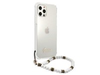 Guess GUHCP12LKPSWH iPhone 12 Pro Max 6.7" Transparent Hardcase White Pearl Guess GUHCP12LKPSWH iPhone 12 Pro Max 6.7" Transparent Hardcase White Pearl