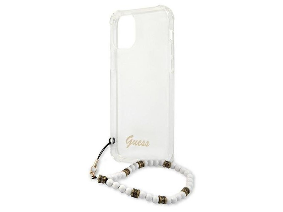 Guess GUHCP12LKPSWH iPhone 12 Pro Max 6.7" Transparent Hardcase White Pearl