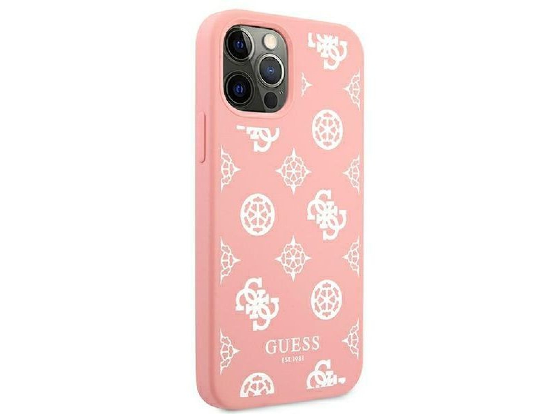 Capa rígida rosa/rosa da Guess para iPhone 12 Pro Max 6.7