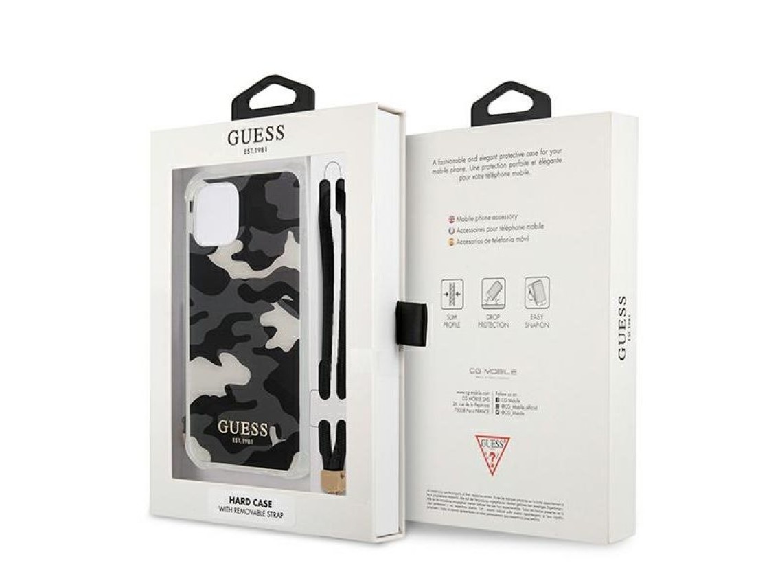 Guess GUHCP12MKSARBK iPhone 12/12 Pro 6.1" black/black hardcase Camo Collection
