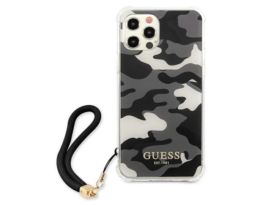 Guess GUHCP12LKSARBK iPhone 12 Pro Max 6.7" black/black hardcase Camo Collection