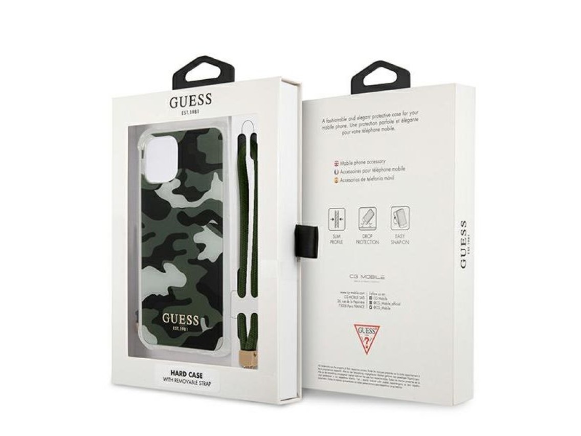 Guess GUHCP12MKSARKA iPhone 12/12 Pro 6.1" green/khaki hardcase Camo Collection