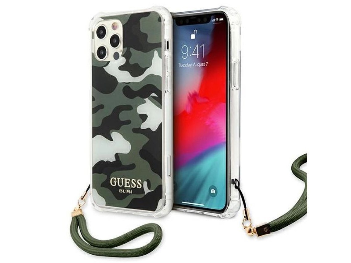 Guess GUHCP12LKSARKA iPhone 12 Pro Max 6.7" green/khaki hardcase Camo Collection