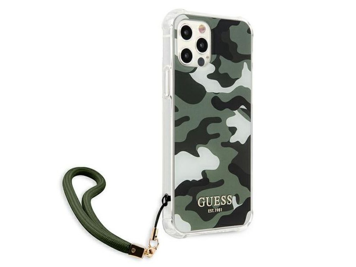 Guess GUHCP12LKSARKA iPhone 12 Pro Max 6.7" green/khaki hardcase Camo Collection