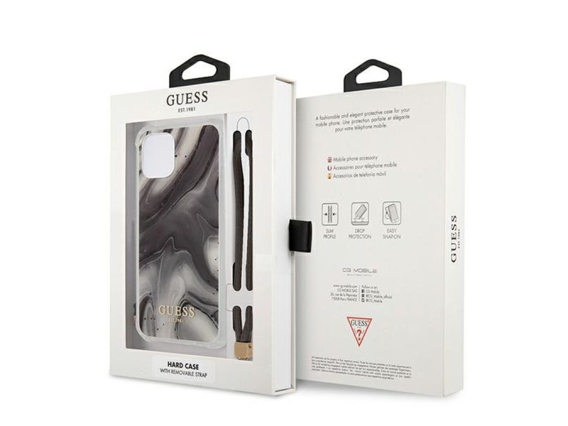 Guess GUHCP12SKSMAGR iPhone 12 mini 5.4" grey/grey hardcase Marble Collection