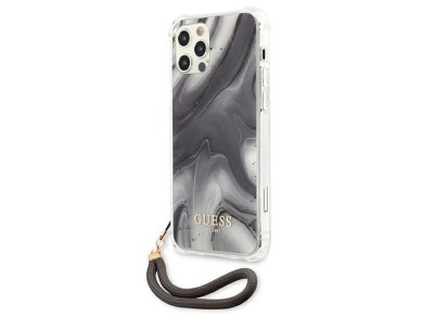 Guess Marble Collection iPhone 12 / iPhone 12 Pro Case - Gray