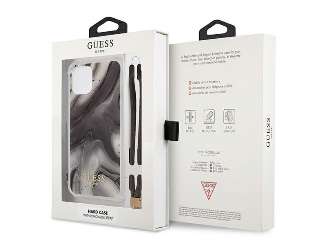 Guess GUHCP12LKSMAGR iPhone 12 Pro Max 6.7" grey/grey hardcase Marble Collection