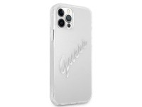 Guess GUHCP12LKTRSVSI iPhone 12 Pro Max 6.7" Transparent hardcase Vintage Script Silver Guess GUHCP12LKTRSVSI iPhone 12 Pro Max 6.7" Transparent hardcase Vintage Script Silver