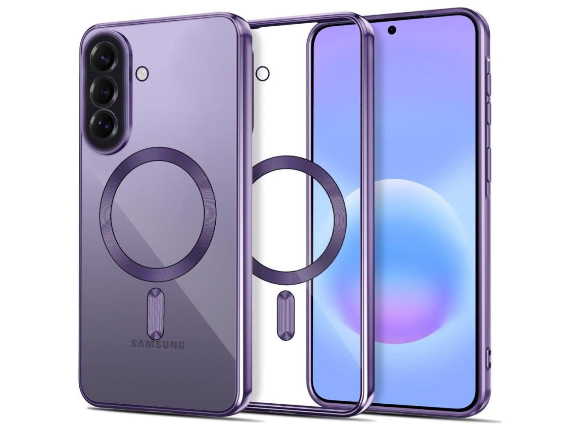 Capa Tech-Protect MagFlex MagSafe para Samsung Galaxy A57 5G - Roxo Transparente