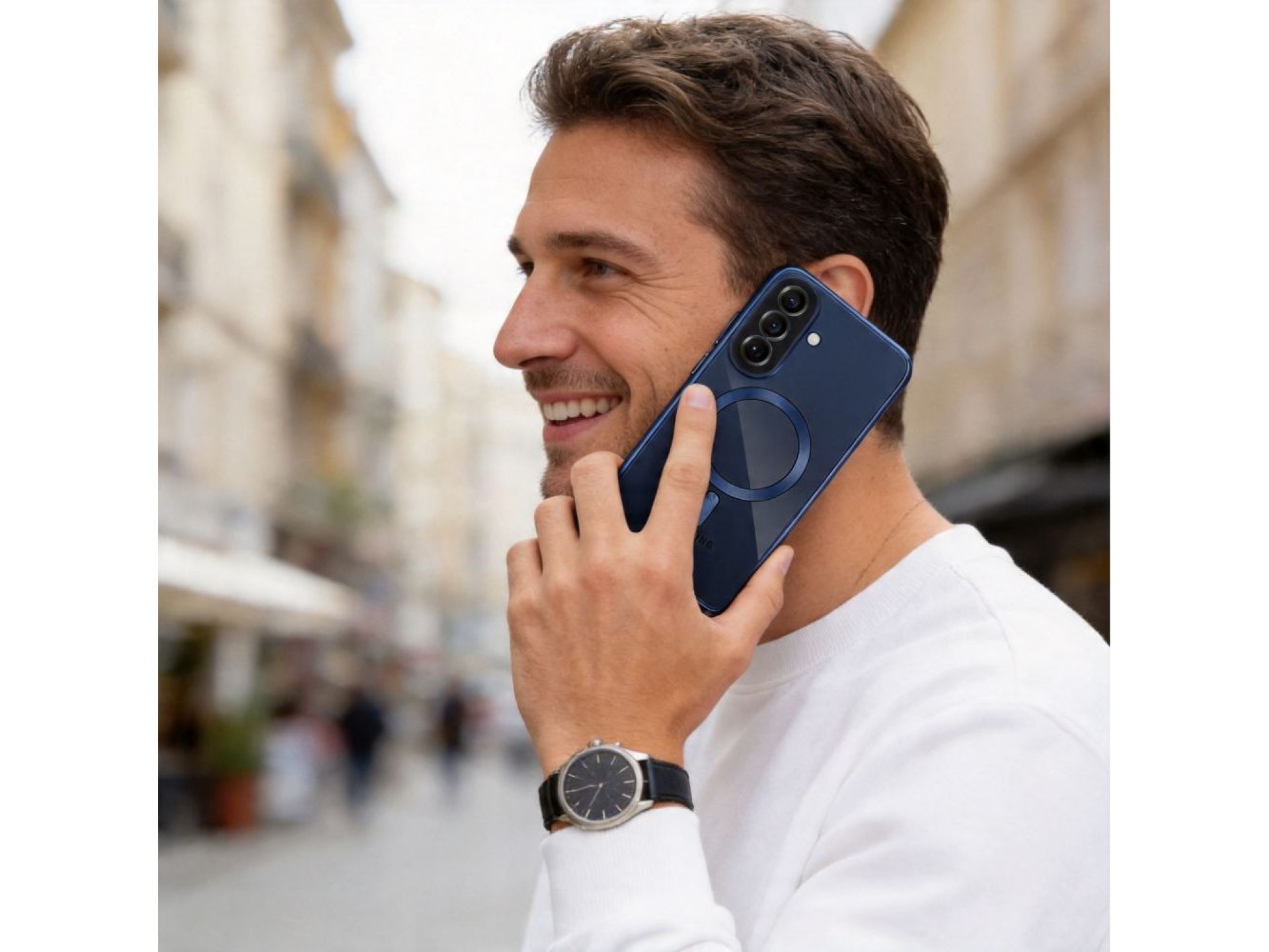 Funda Tech-Protect MagFlex MagSafe para Samsung Galaxy A57 5G - Azul transparente