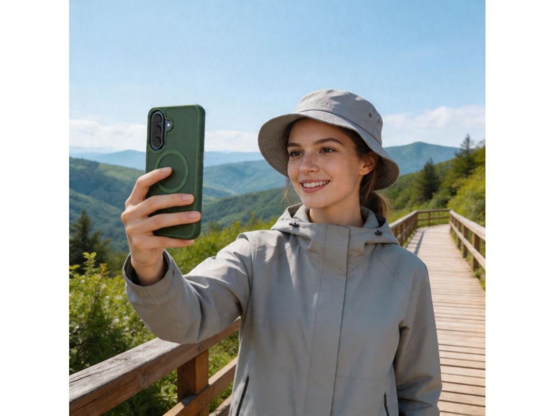 Funda Tech-Protect Magmat MagSafe para Samsung Galaxy A36 / A56 / A37 5G - Verde mate