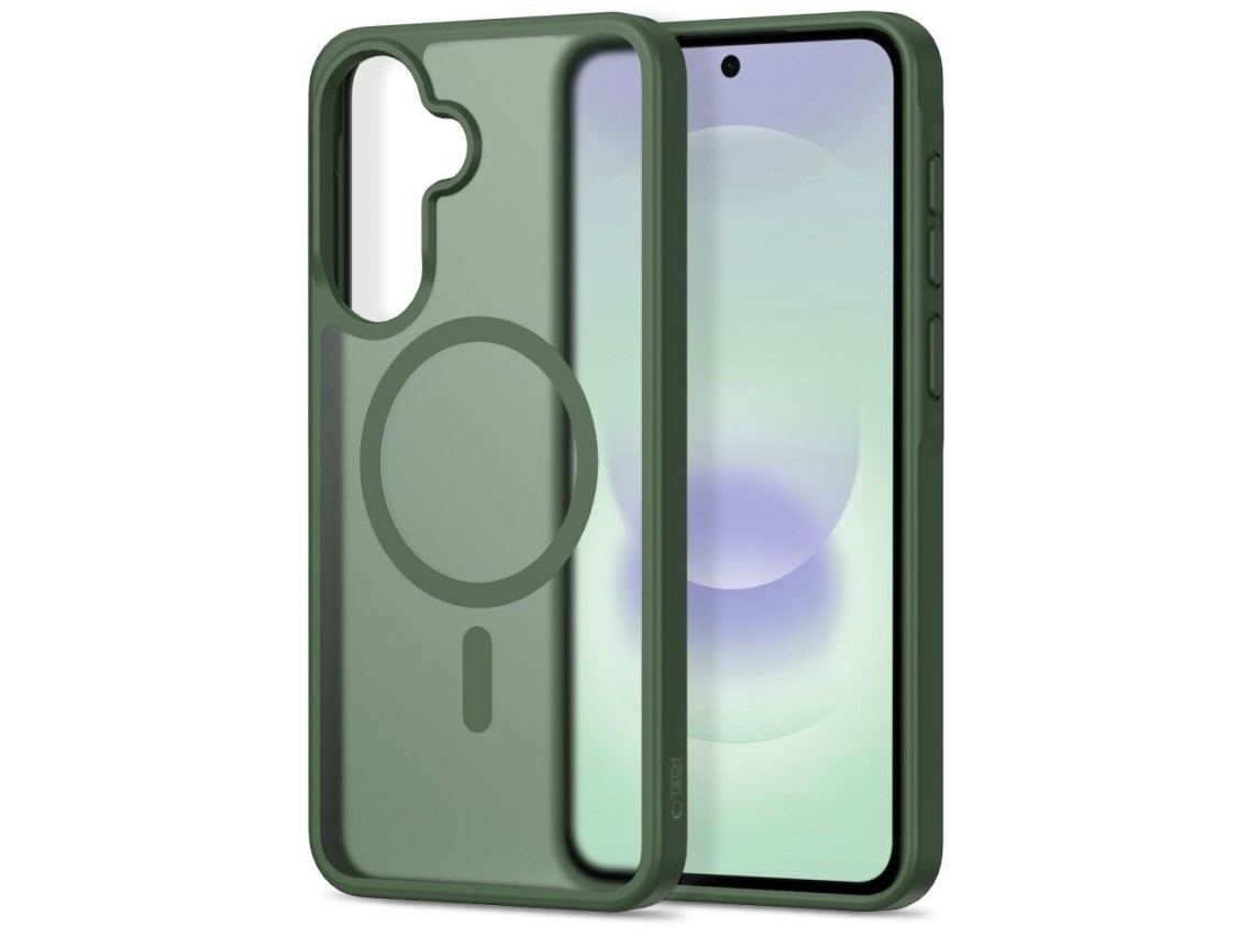 Funda Tech-Protect Magmat MagSafe para Samsung Galaxy A36 / A56 / A37 5G - Verde mate