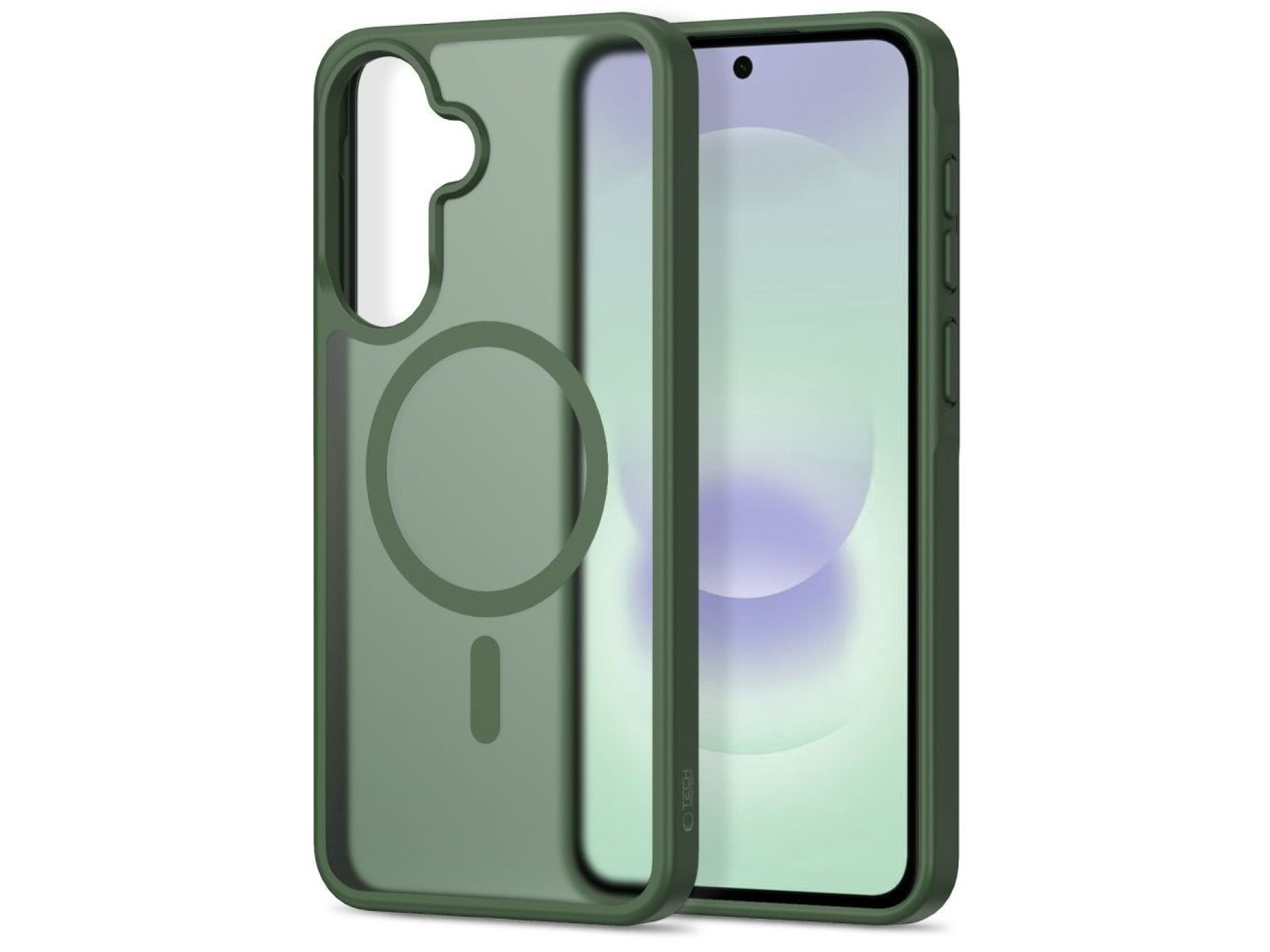 Funda Tech-Protect Magmat MagSafe para Samsung Galaxy A36 / A56 / A37 5G - Verde mate