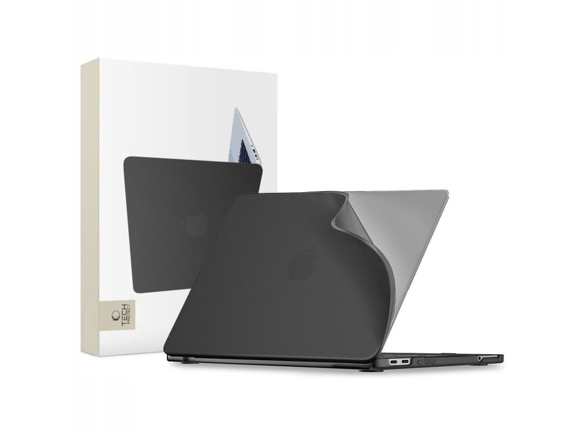Capa protetora Tech-Protect Softshell para MacBook Neo 13" 2026 - Preto Fosco