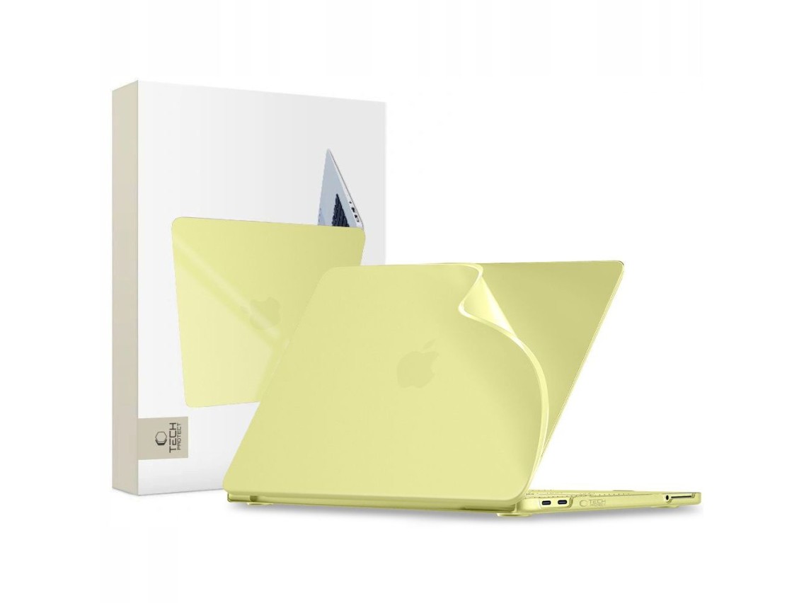 Capa Tech-Protect Softshell para MacBook Neo 13 2026 - amarelo fosco