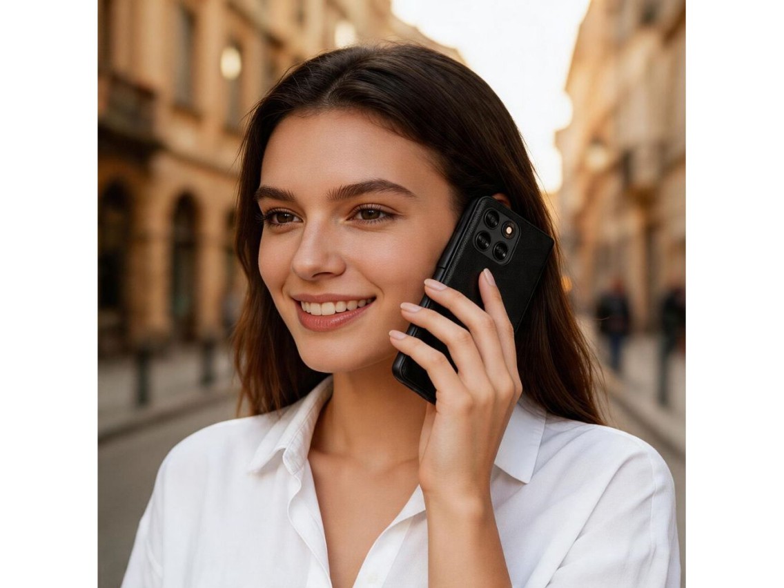 Capa carteira Tech-Protect para Motorola Moto G67 / G77 - Preta