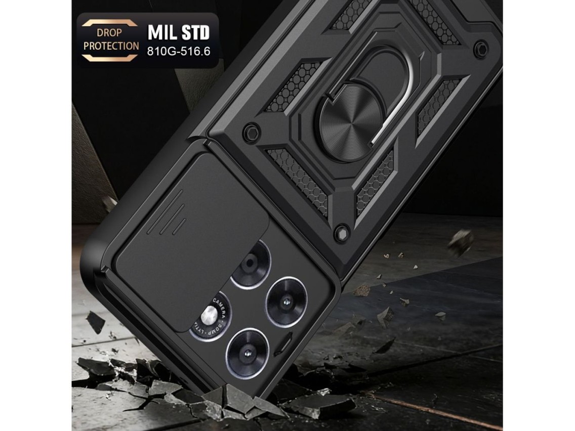 Tech-Protect CamShield Pro Case for Motorola Moto G67 / G77 - Black