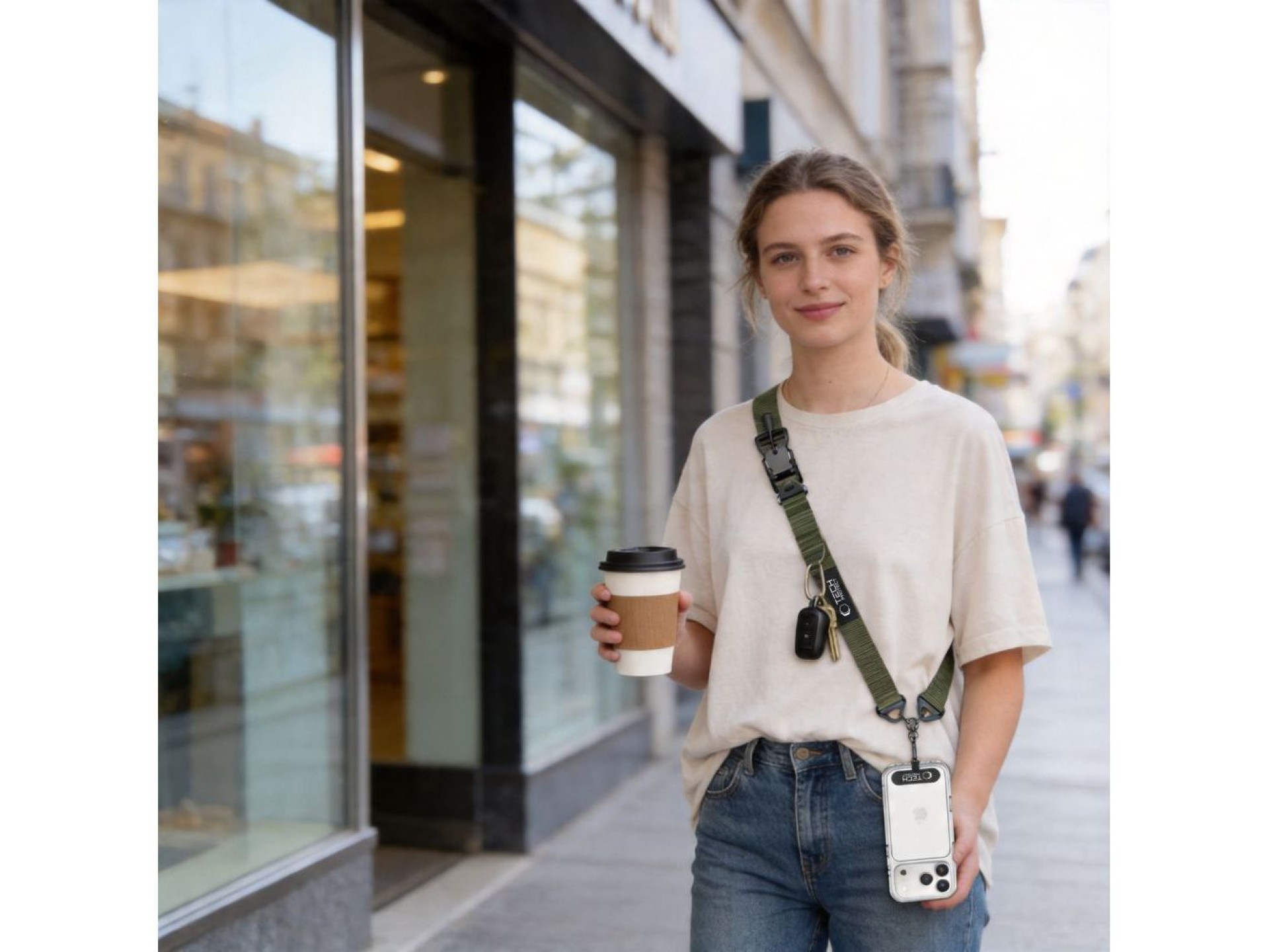 Tech-Protect C9S Rope Crossbody Phone Lanyard - Green