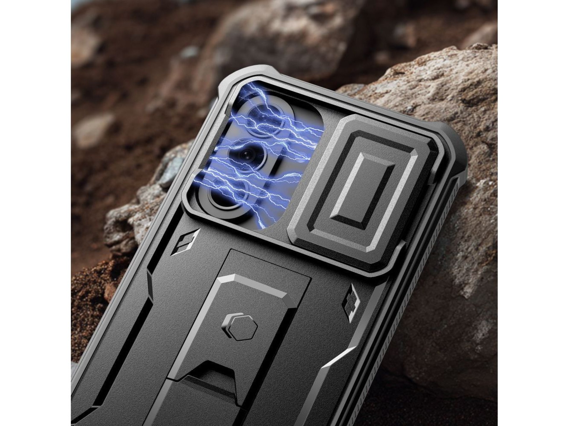 Funda Tech-Protect Kevlar Cam+ (juego de 2) para Samsung Galaxy A57 5G - Negra
