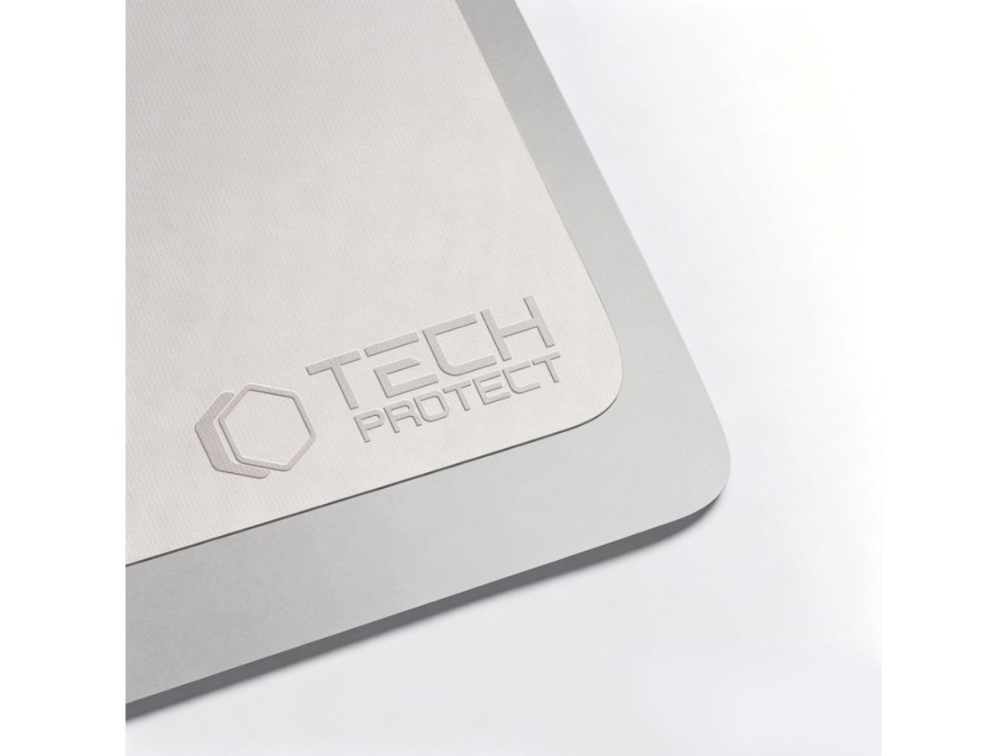 Pano de polimento Tech-Protect em microfibra para telas de laptops de 13 a 14 polegadas - Cinza