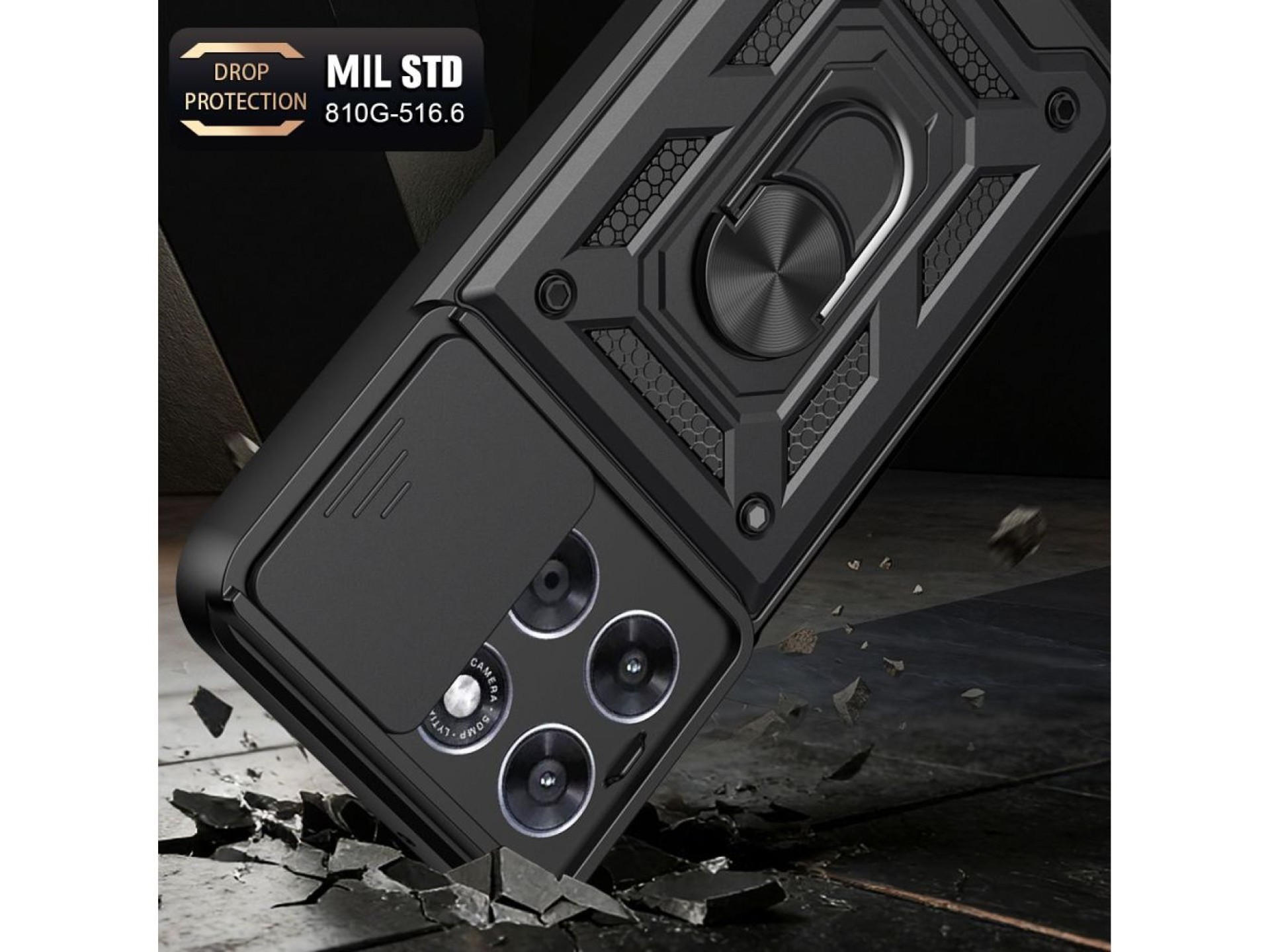 Tech-Protect CamShield Pro Case for Motorola Moto G57 Power / G67 Power - Black