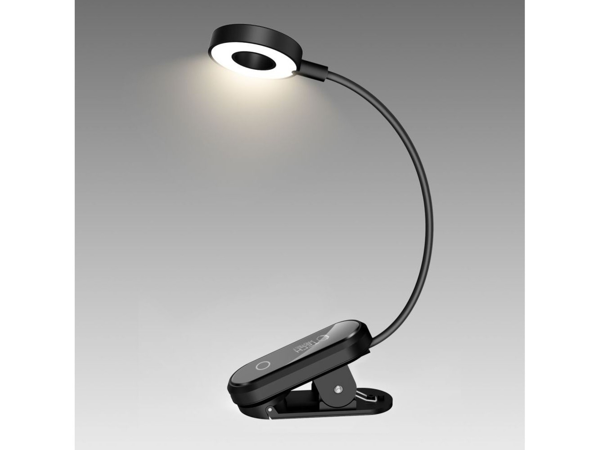 Tech-Protect LL100 Wireless Lamp with Clip + USB-A / USB-C Cable 30 cm - Black