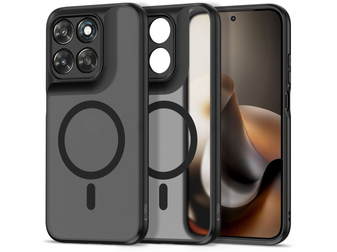 Capa Tech-Protect Magmat MagSafe para Motorola Moto G67 / G77 - Preto Fosco