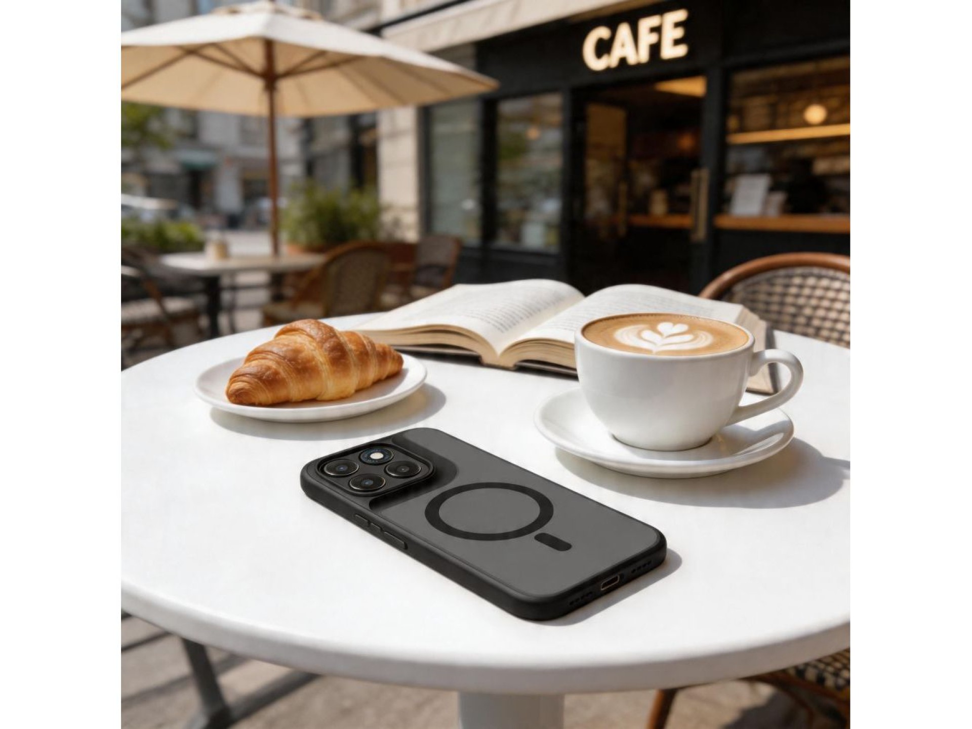 Capa Tech-Protect Magmat MagSafe para Motorola Moto G67 / G77 - Preto Fosco