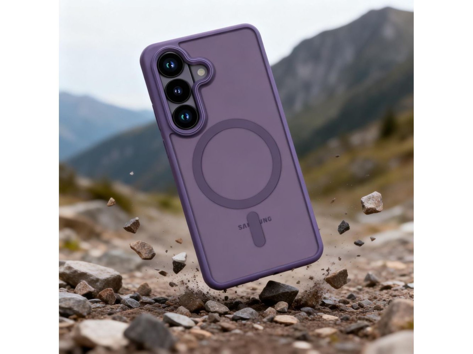 Capa Tech-Protect Magmat MagSafe para Samsung Galaxy S26 - Roxo Fosco
