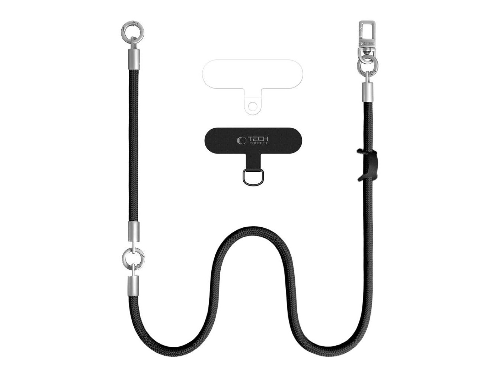 Cordão para celular Tech-Protect C10S - Preto e Titânio