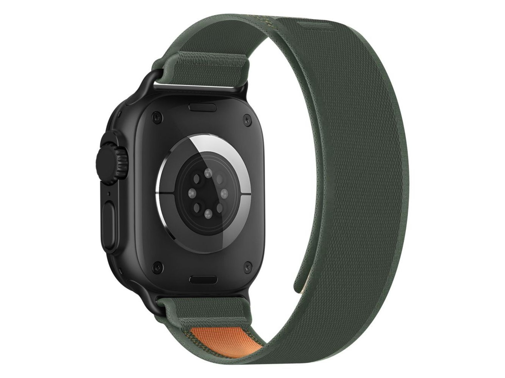 Pulseira Tech-Protect Nylon Elite para Apple Watch 44/45/46/49 mm - Verde/Laranja