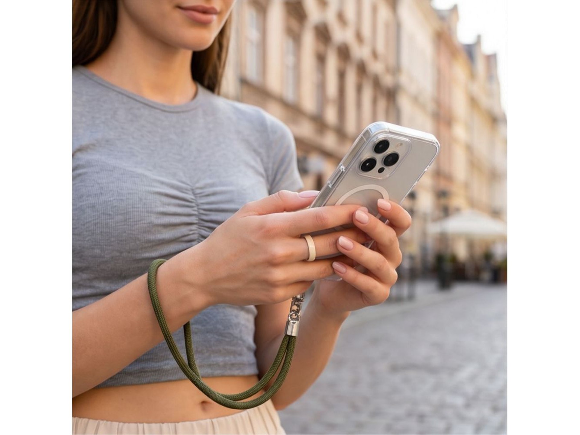 Cordón para teléfono Tech-Protect C10S - Verde