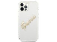Funda rígida transparente Guess GUHCP12LKTRSVGO para iPhone 12 Pro Max de 6,7" con diseño Vintage Sc Funda rígida transparente Guess GUHCP12LKTRSVGO para iPhone 12 Pro Max de 6,7" con diseño Vintage Sc