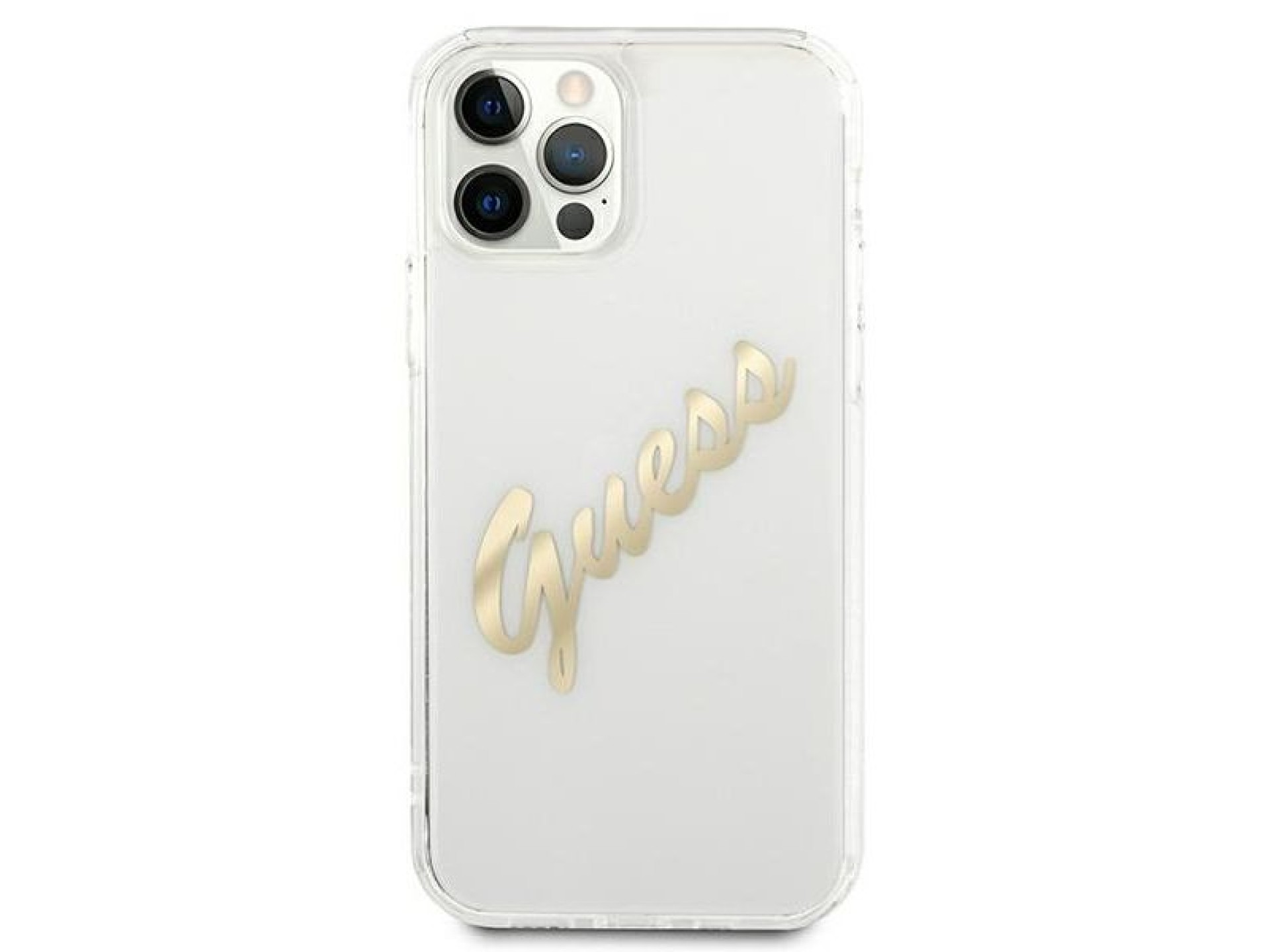 Funda rígida transparente Guess GUHCP12LKTRSVGO para iPhone 12 Pro Max de 6,7