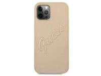 Funda rígida Guess GUHCP12LRSAVSLG para iPhone 12 Pro Max de 6,7" color oro/oro, con diseño Saffiano Funda rígida Guess GUHCP12LRSAVSLG para iPhone 12 Pro Max de 6,7" color oro/oro, con diseño Saffiano