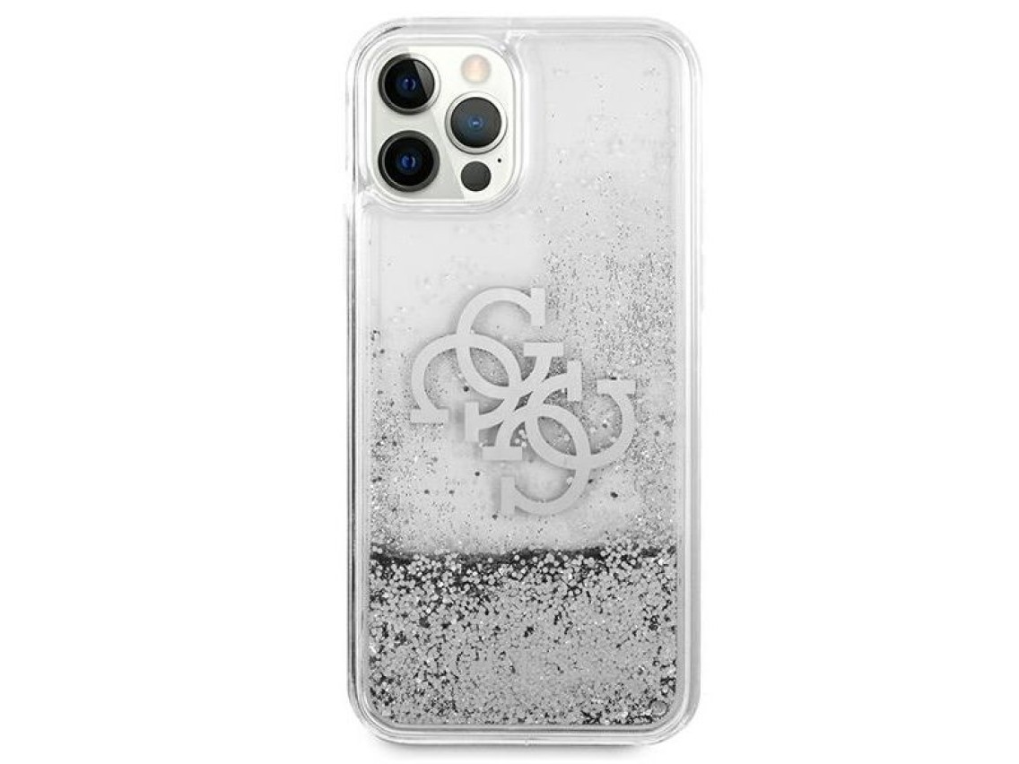Guess GUHCP12LLG4GSI iPhone 12 Pro Max 6.7" silver/silver hardcase 4G Big Liquid Glitter