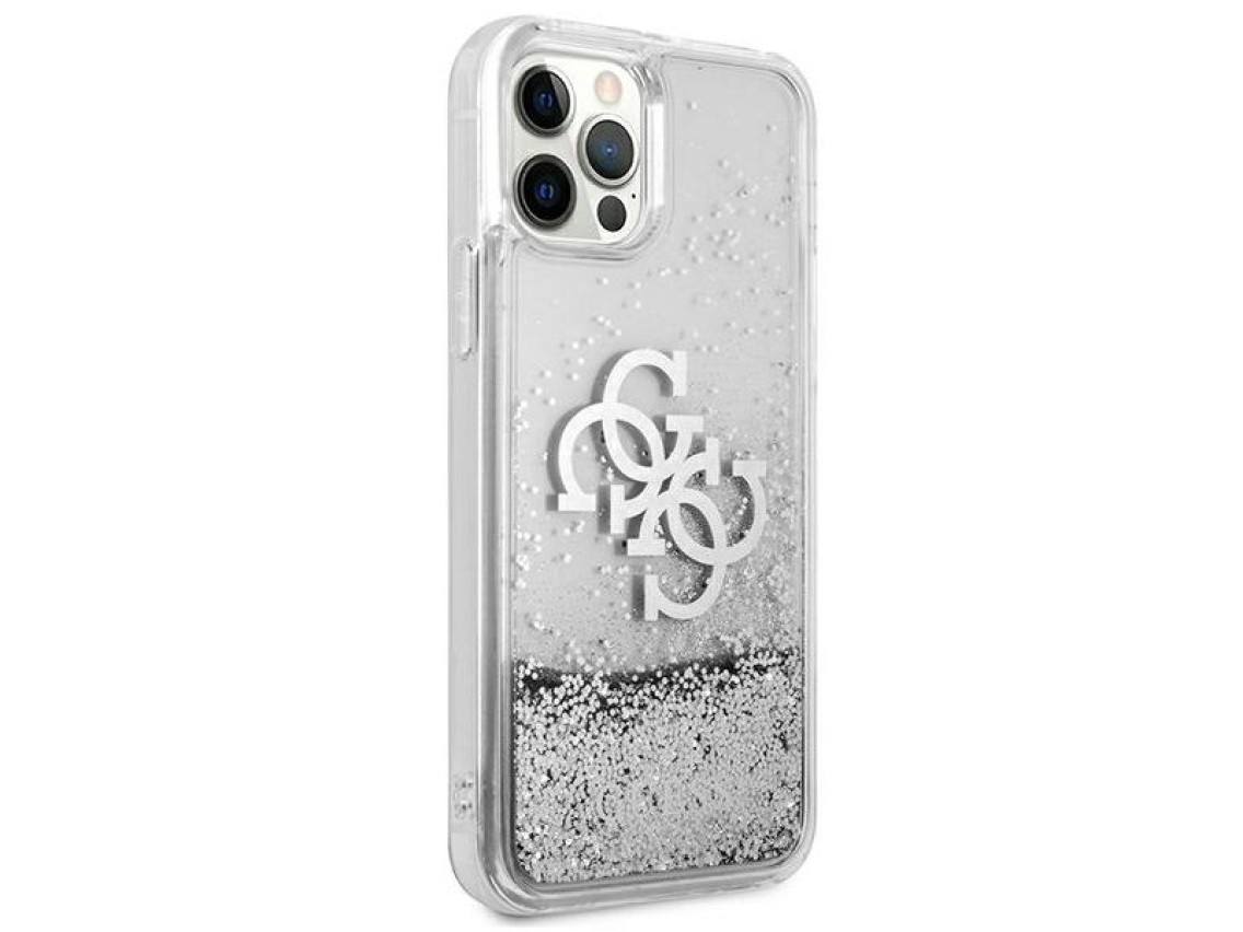 Guess GUHCP12LLG4GSI iPhone 12 Pro Max 6.7" silver/silver hardcase 4G Big Liquid Glitter