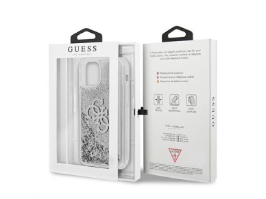 Guess GUHCP12LLG4GSI iPhone 12 Pro Max 6.7" silver/silver hardcase 4G Big Liquid Glitter Guess GUHCP12LLG4GSI iPhone 12 Pro Max 6.7" silver/silver hardcase 4G Big Liquid Glitter
