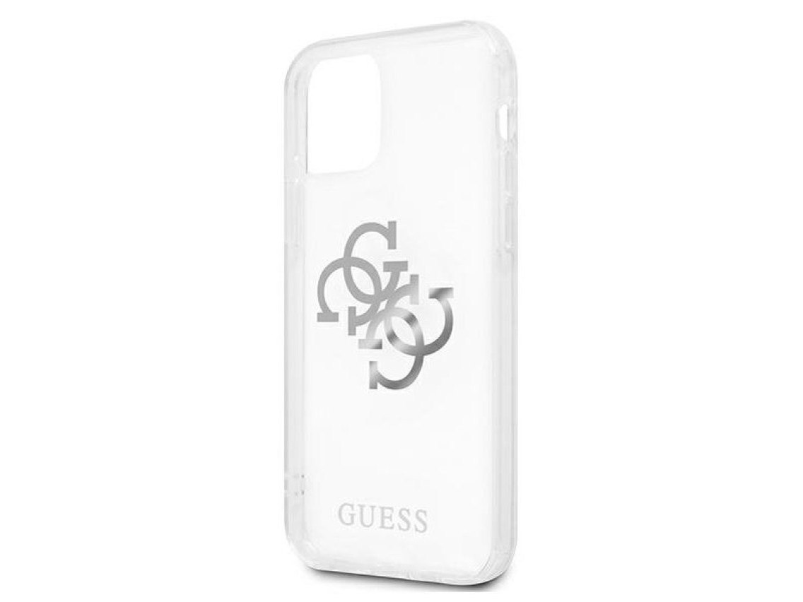 Funda rígida transparente Guess GUHCP12LKS4GSI para iPhone 12 Pro Max de 6,7" (4G) con diseño de dij