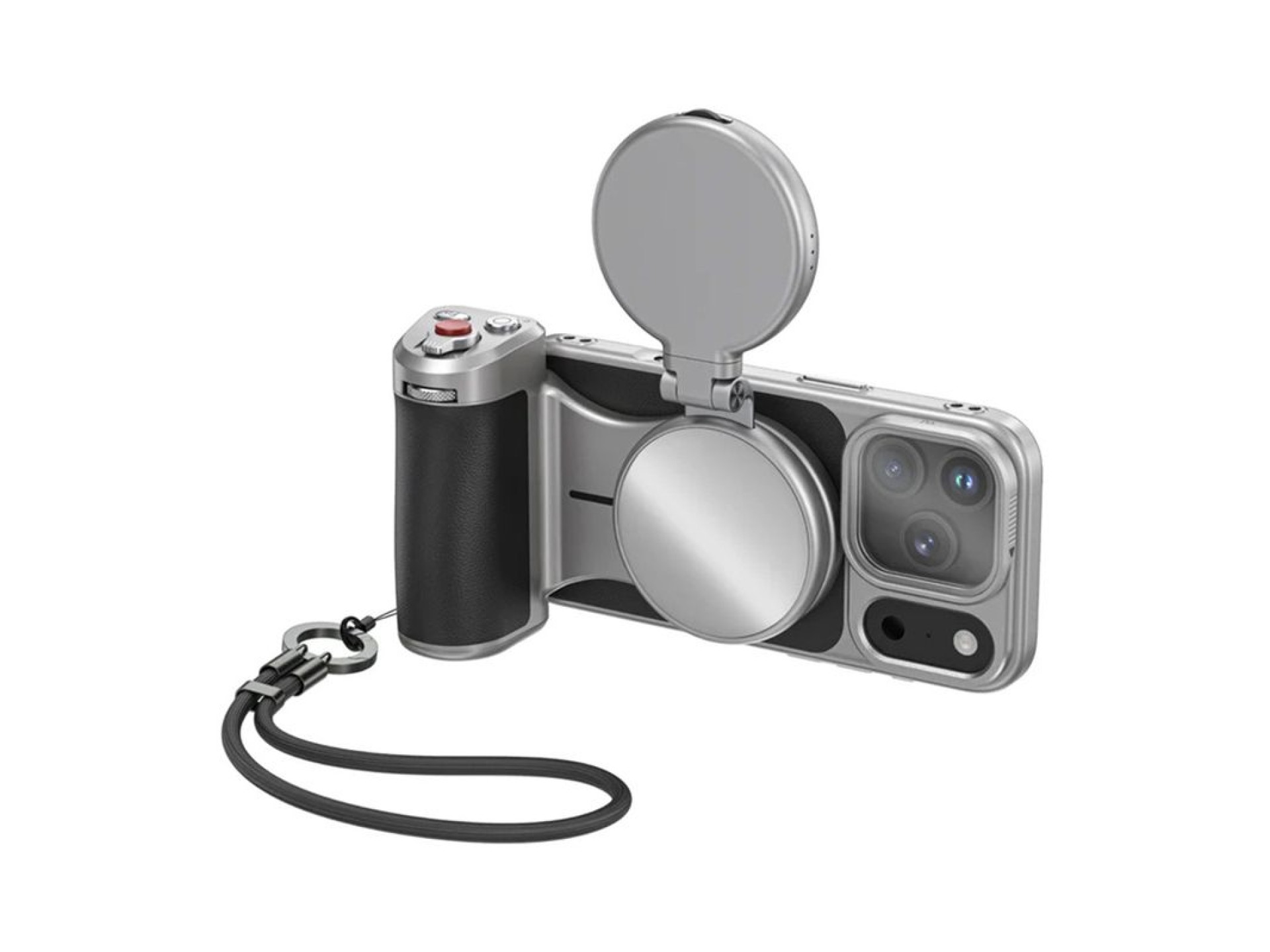Suporte Master Grip para iPhone 17 Pro Max – Kit completo com filtro de luz e UV