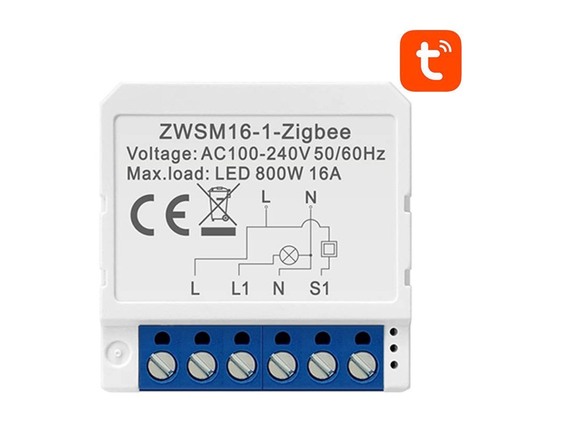 Módulo de interruptor inteligente ZigBee Avatto ZWSM16-W1 TUYA