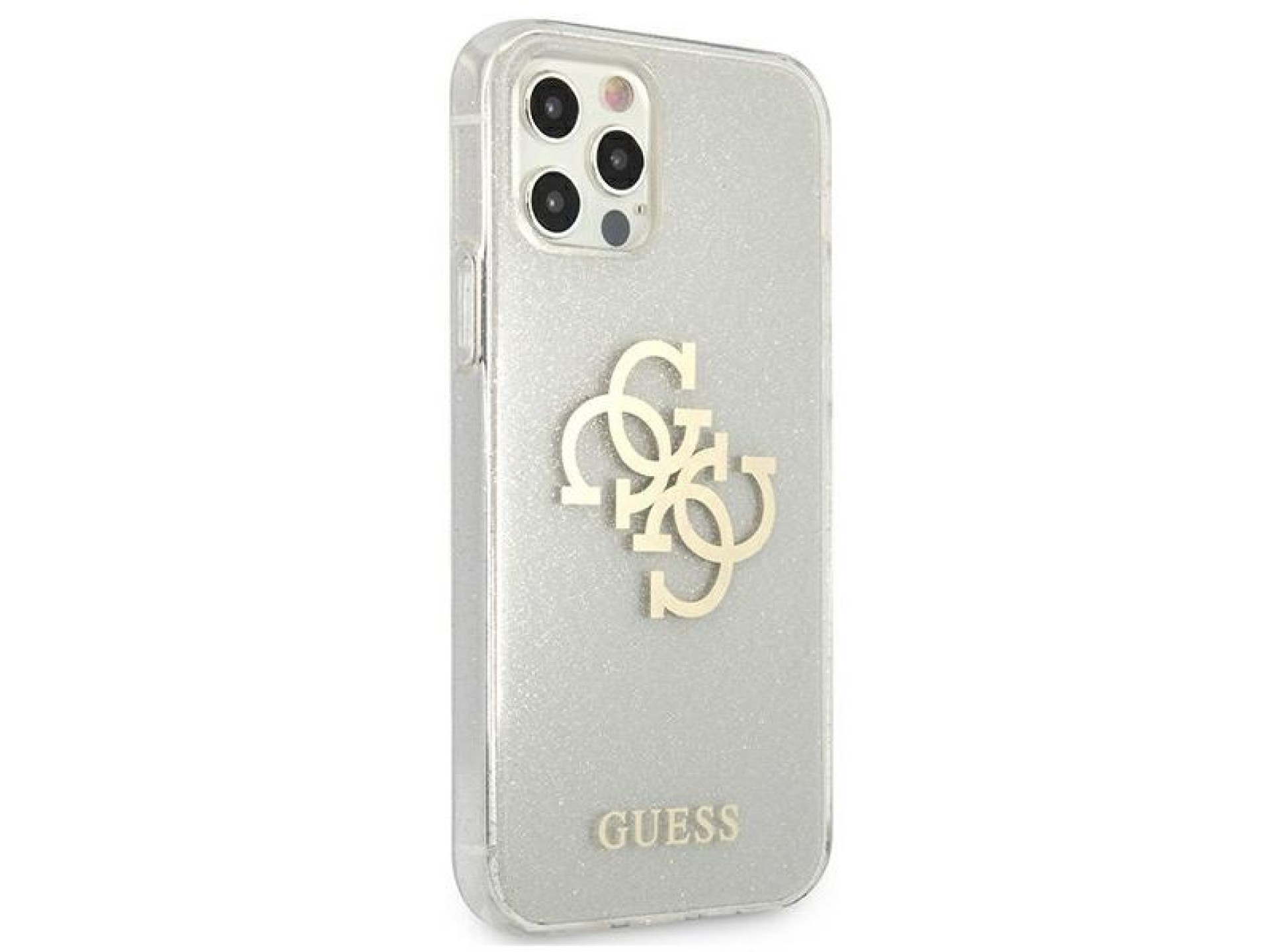 Capa rígida transparente Guess GUHCP12LPCUGL4GTR para iPhone 12 Pro Max de 6,7