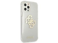 Capa rígida transparente Guess GUHCP12LPCUGL4GTR para iPhone 12 Pro Max de 6,7" com glitter e logoti Capa rígida transparente Guess GUHCP12LPCUGL4GTR para iPhone 12 Pro Max de 6,7" com glitter e logoti