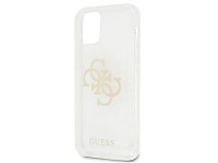 Capa rígida transparente Guess GUHCP12LPCUGL4GTR para iPhone 12 Pro Max de 6,7" com glitter e logoti Capa rígida transparente Guess GUHCP12LPCUGL4GTR para iPhone 12 Pro Max de 6,7" com glitter e logoti