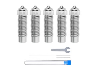 Conjunto de bicos de a�o endurecido ELEGOO Neptune 4 Plus / 4 Max (0,4 mm x3, 0,6 mm x1, 0,8 mm x1)
