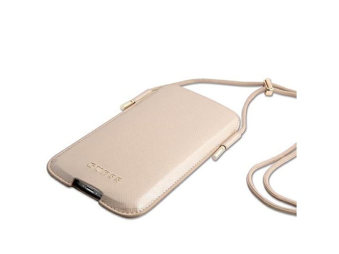 Bolsa Guess GUHCP12LSAPSLG 6,7" dourada/dourada Saffiano